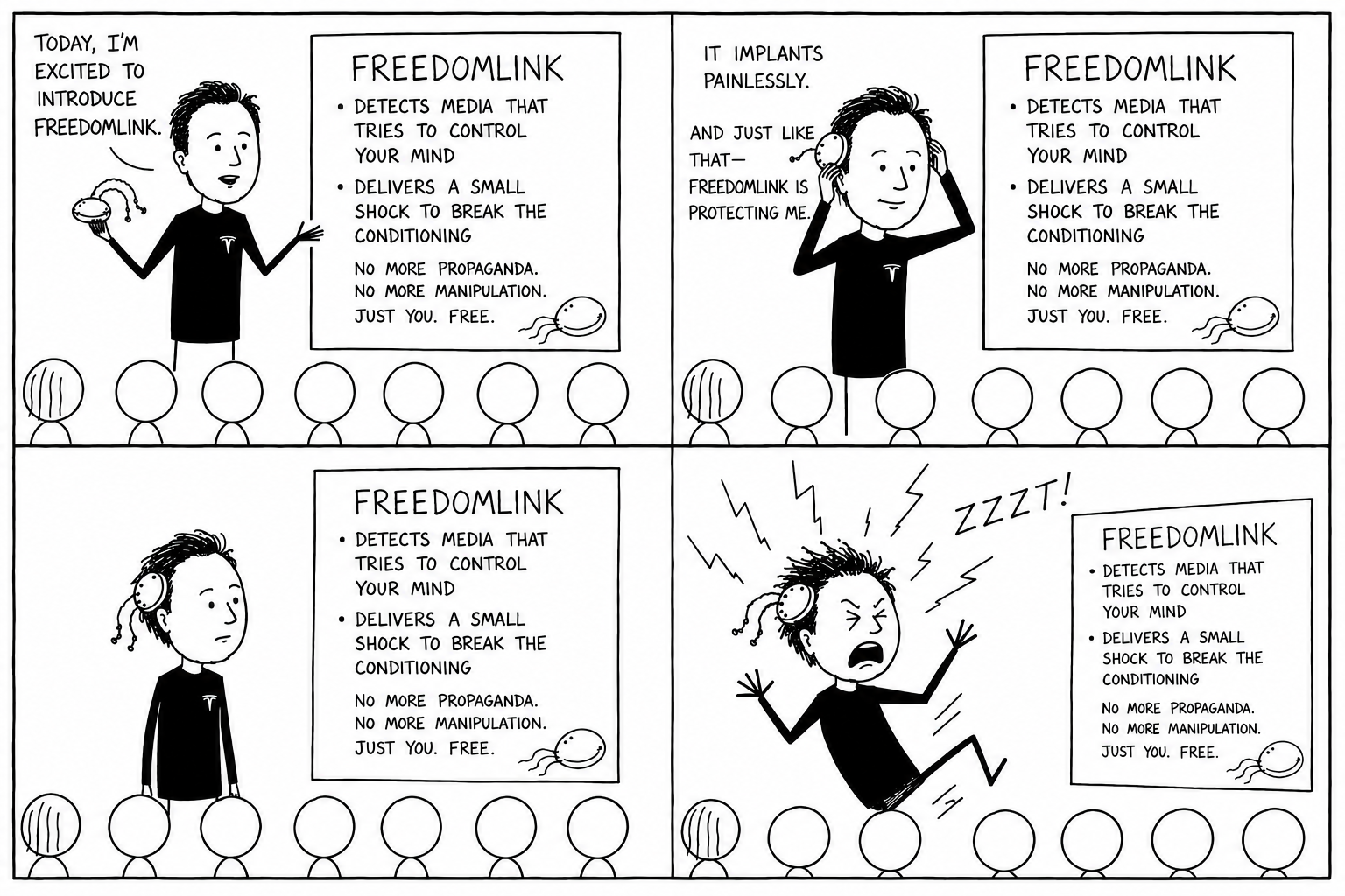 AI humor comic: Freedomlink